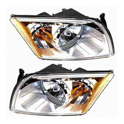 Rareelectrical - New Pair Of Headlight Compatible With Dodge Caliber Rush Hatchback 2010-2011 By Part Number