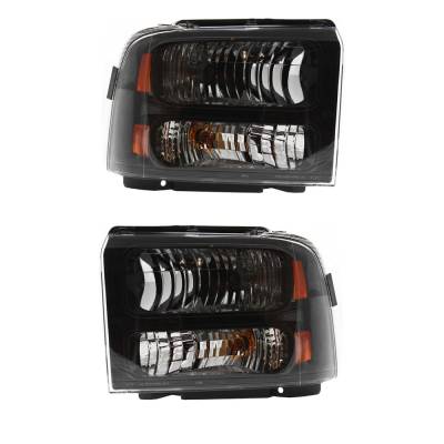 Rareelectrical - New Pair Of Headlights Compatible With Ford F-250 F-350 Super Duty Harley-Davidson Edition Crew Cab