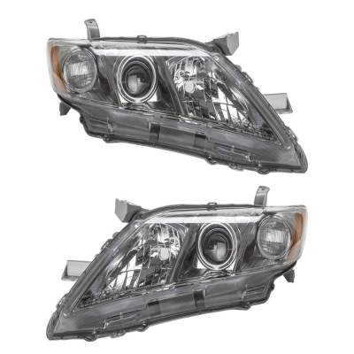 Rareelectrical - New Pair Of Halogen Headlights Compatible With Toyota Camry Se Sedan 4 Door 3.5L 2007 2008 2009 By