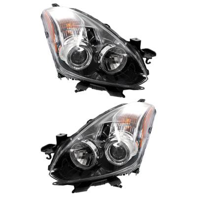 Rareelectrical - New Pair Of Halogen Headlight Compatible With Nissan Altima 2010-2013 By Part Number 26010-Zx10b