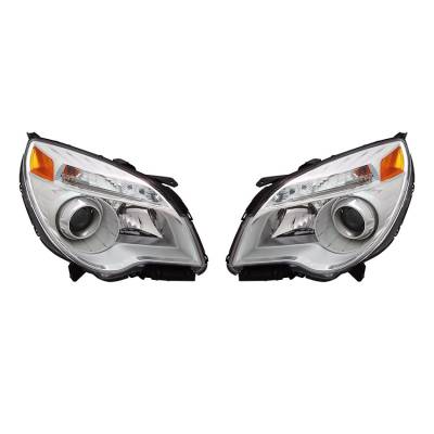 Rareelectrical - New Pair Of Headlights Compatible With Chevrolet Equinox Ltz 2010-2015 23308256 Gm2503352 23383340
