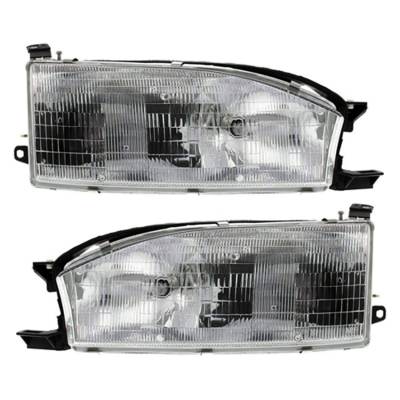 Rareelectrical - New Pair Of Headlight Compatible With Toyota Camry 1992 By Part Number 81110-06011 8111006011