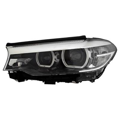 Rareelectrical - New Left Headlight Compatible With Bmw 550I Base Sedan Led Bulb High And Low Beam Included Clear