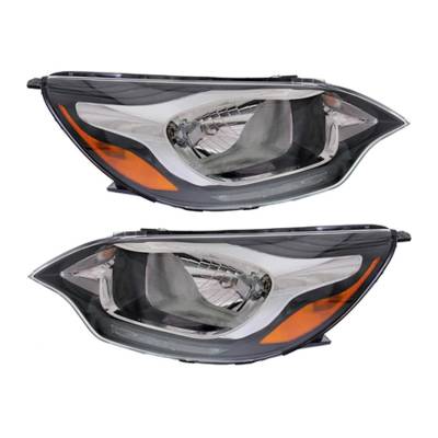 Rareelectrical - New Pair Of Headlight Compatible With Kia Rio Ex Sedan 2012-2017 By Part Number 92102-1W100