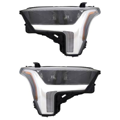 Rareelectrical - New Pair Of Headlights Compatible With Toyota Tundra Sequoia 3.4L 2022 2023 2024 By Part Numbers