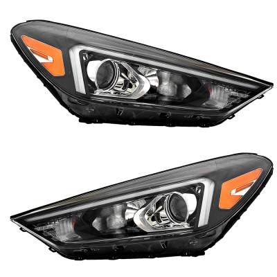 Rareelectrical - New Pair Of Halogen Headlights Compatible With Hyundai Tucson Se Sports Utility 2019 2020 2021 By