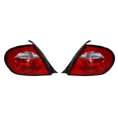 Rareelectrical - New Pair Of Tail Lights Compatible With Dodge Neon 2003 2004 2005 By Part Numbers Ch2801151
