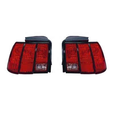Rareelectrical - New Pair Of Tail Lights Compatible With Ford Mustang Gt 2000 2001 2002 Fo2818109 3R3z13405aa