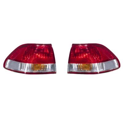 Rareelectrical - New Pair Of Tail Lights Compatible With Honda Accord Sedan 2001 2002 By Part Numbers 33501S84a11