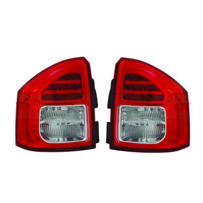 Rareelectrical - New Pair Of Tail Lights Compatible With Jeep Compass 2011 2012 2013 Ch2801197 Ch2800197 5182543Ac