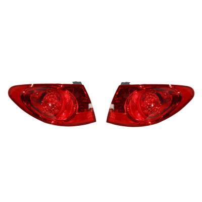 Rareelectrical - New Pair Of Tail Lights Compatible With Hyundai Elantra Sedan 2007-2010 Hy2804108 924012H050
