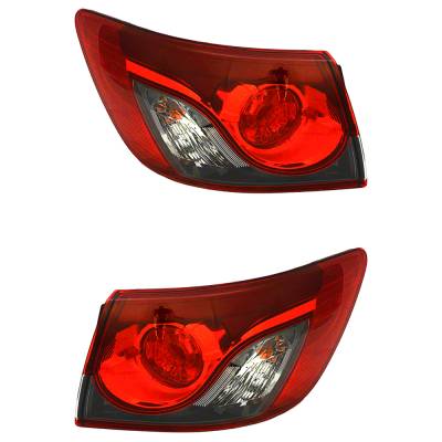 Rareelectrical - New Pair Outer Tail Lights Compatible With Mazda Cx9 2013 2014 2015 By Part Numbers Tk2151150a