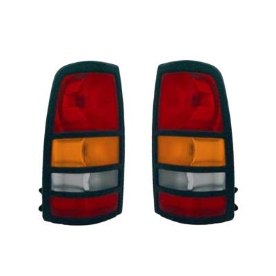 Rareelectrical - New Pair Of Tail Lights Compatible With Chevrolet Silverado 3500 2001-2003 Gm2801166 Gm2800166