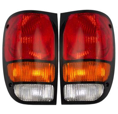 Rareelectrical - New Pair Of Tail Lights Compatible With Mazda B2300 B4000 1994 1995 1996 1997 By Part Numbers