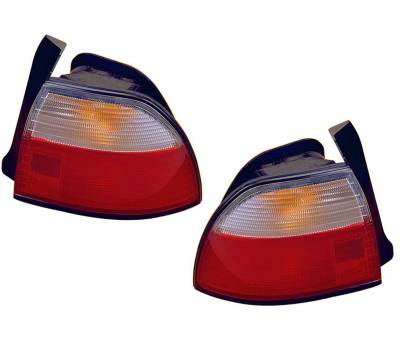 Rareelectrical - New Pair Of Tail Lights Compatible With Honda Accord 1996 1997 By Part Numbers Ho2801119 33501Sv4a03