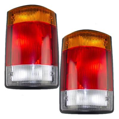 Rareelectrical - New Pair Of Tail Lights Compatible With Ford E-150 E-250 1992-1994 Fo2801115 F2uz 13404 A F2uz13404a