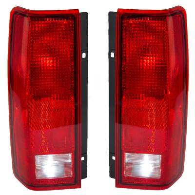 Rareelectrical - New Pair Of Tail Lights Compatible With Gmc Safari 1985-2005 Gm2801112 5978024 Gm2800113 5978023