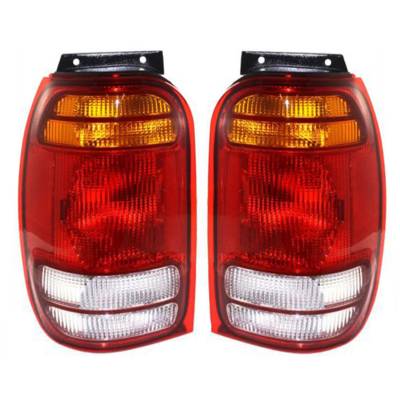 Rareelectrical - New Tail Light Pair Compatible With Mercury Mountaineer 1998-2001 Fo2801120 F87z 13404 Ac