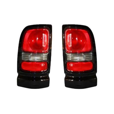 Rareelectrical - New Tail Light Pair Compatible With Dodge Ram 1500 2500 3500 1994-2002 Ch2801135 Ch2800135