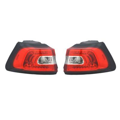 Rareelectrical - New Pair Of Tail Lights Compatible With Jeep Grand Cherokee 2014-2015 Ch2804107 Ch2805107 68102906Af