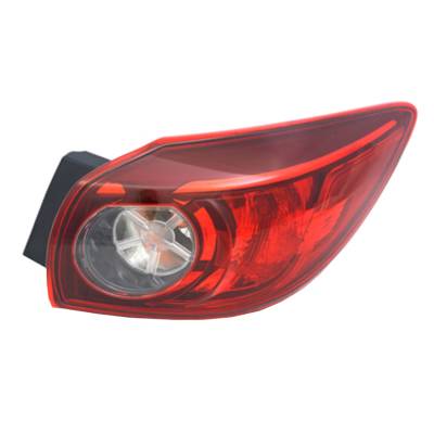 Rareelectrical - New Outer Right Tail Light Compatible With Mazda 3 Hatchback 2014 Ma2805115 Bhp1-51-150B Bhp151150b