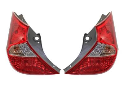 Rareelectrical - New Pair Of Tail Lights Compatible With Hyundai Accent Hatchback 12-14 Hy2800143 92401-1R210