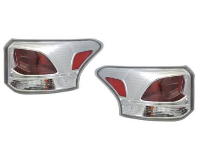 Rareelectrical - New Tail Light Pair Compatible With Mitsubishi Outlander 2014-2015 Mi2801135 8330A806 Mi2800135