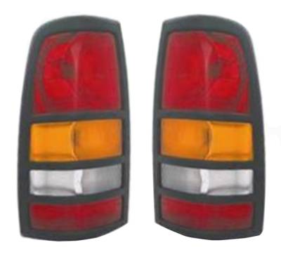 Rareelectrical - New Tail Light Pair Compatible With Gmc Sierra 2500 Fleetside Bed 2004 Gm2801177 Gm2800177 19169021