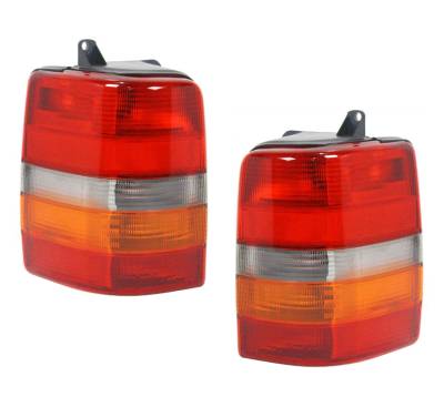 Rareelectrical - New Pair Of Tail Lights Compatible With Jeep Grand Cherokee 1993-1998 Ch2801121 55155738Aa Ch2800121