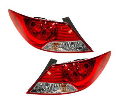 Rareelectrical - New Tail Light Pair Compatible With Hyundai Accent 12-14 Hy2800144 92401 92402-1R010 924021R010