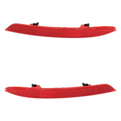 Rareelectrical - Rear Reflector Assembly Right Left Pair Compatible With 2016-2017 Honda Accord Sport Special Edition