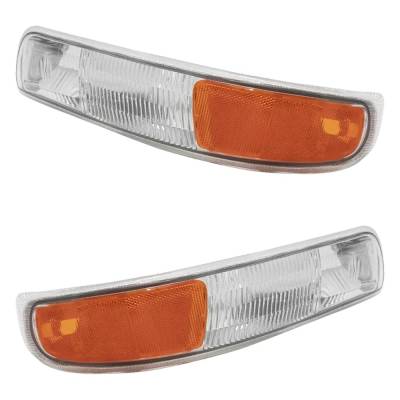Rareelectrical - Halogen Parking Light Assembly Right Left Pair Compatible With 1999-2006 Chevrolet Tahoe Suburban