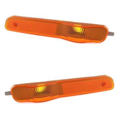 Rareelectrical - Halogen Side Marker Light Assembly Right Left Pair Compatible With 2000-2002 Saturn Sl2 Sl1 1.9L I4