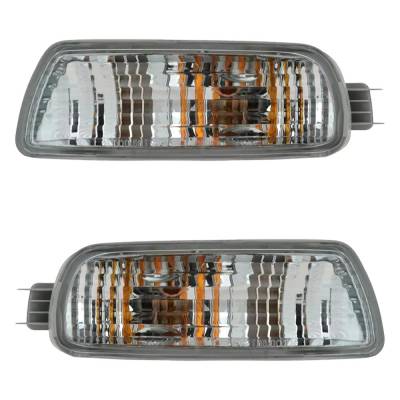 Rareelectrical - Halogen Turn Signal Light Assembly Right Left Pair Compatible With 2001-2004 Toyota Tacoma Pre