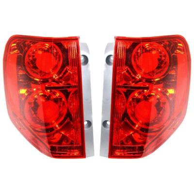Rareelectrical - Halogen Tail Light Assembly Right Left Pair Compatible With 2003-2004 Honda Pilot Ex 3.5L Ex-L 3.5L