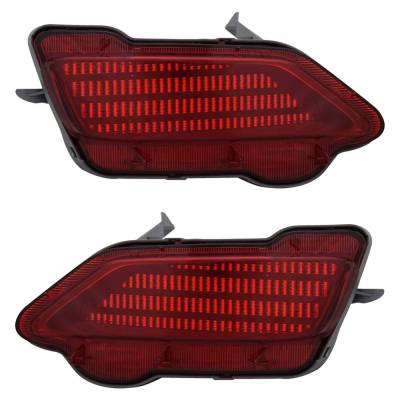 Rareelectrical - Rear Reflector Assembly Right Left Pair Compatible With 2013-2015 Toyota Rav4 Xle Le 2.5L I4 Suv