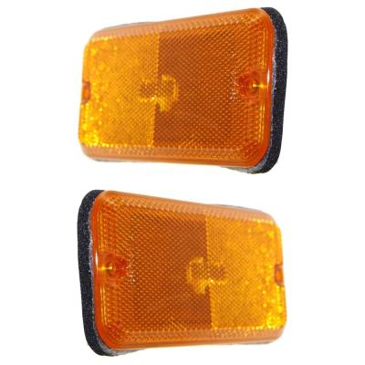 Rareelectrical - Halogen Side Marker Light Assembly Right Left Pair Compatible With 1985-1996 Gmc G1500 G2500 G3500