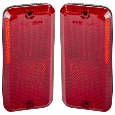 Rareelectrical - Halogen Rear Side Marker Light Assembly Right Left Pair Compatible With 1985-1996 Gmc G1500 G2500