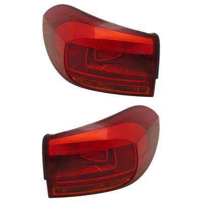 Rareelectrical - Halogen Tail Light Assembly Right Left Pair Outer Compatible With 2012-2018 Volkswagen Tiguan R-Line