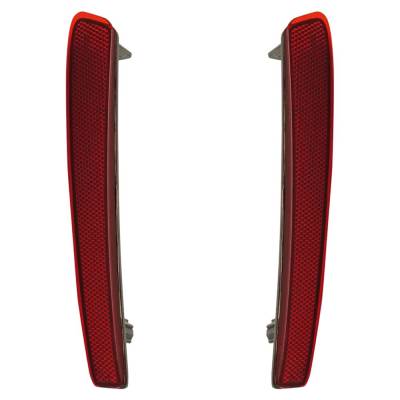 RAREELECTRICAL - Reflector Assembly Right Left Pair Compatible With 2020-2025 Toyota Corolla Xse Apex Se Nightshade