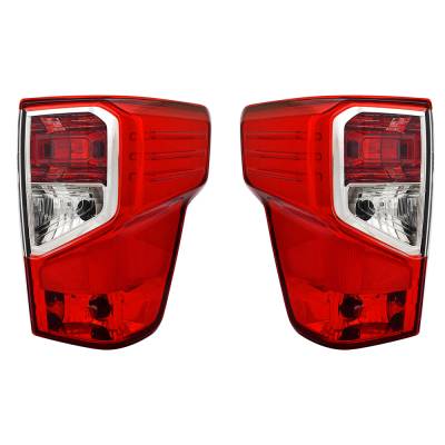Rareelectrical - New Halogen Tail Lights Compatible With Nissan Titan Xd Usa Crew Cab Pickup 2016 2017 2018 2019 2020