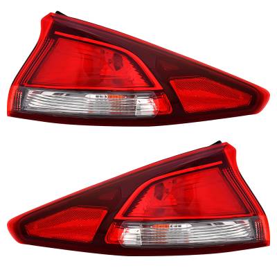 Rareelectrical - New Pair Of Halogen Outter Tail Light Compatible With Hyundai Ioniq Hybrid Blue Hatchback Ev-Gas