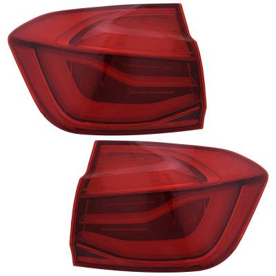 Rareelectrical - New Pair Of Tail Lights Compatible With Bmw 320I 328D 328I 330E 330I 340I Xdrive M3 Base