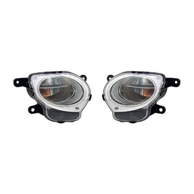Rareelectrical - New Pair Of Turn Signal Light Compatible With Fiat 500 Lounge 2013-15 5182460Ac 5182461Ac Fi2533100