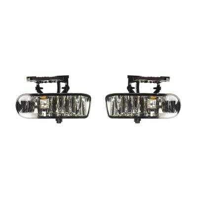 Rareelectrical - New Pair Of Fog Light Compatible With Gmc Sierra 2500 Hd 2001-2002 10385055 10385054 Gm2593110