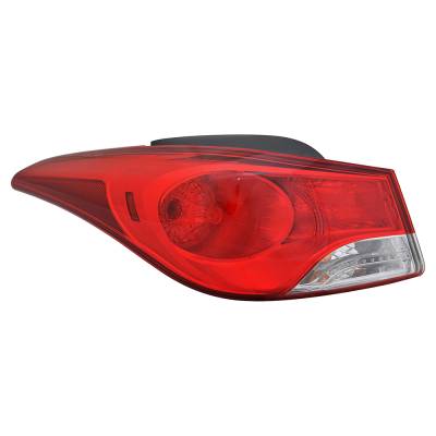 Rareelectrical - New Outer Left Halogen Tail Light Compatible With Hyundai Elantra Coupe Se Coupe 2 Door 1.8L 2013 By