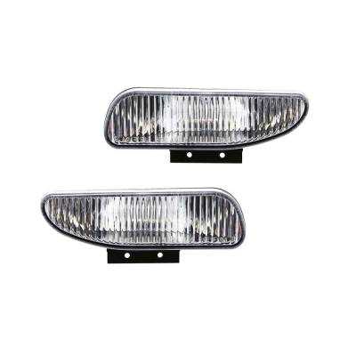 Rareelectrical - New Fog Light Lens Pair Compatible With Ford Mustang Equipado 1998 F4zz15l203a F4zz15l203b F4zz