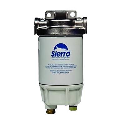 Rareelectrical - Stainless Steel Fuel Water Separator Assembly Compatible With Universal Marine 1/4" Npt 10 Micron 90