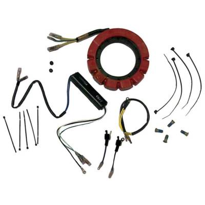 Rareelectrical - Stator Compatible With 1976-1997 Mercury Mariner 30Hp 2-Cyl 40Hp 50Hp 4-Cyl Cross Flow 2.875" Bore