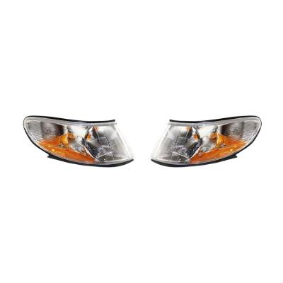 Rareelectrical - New Front Pair Of Turn Signal Lights Compatible With Saab 9-3 1999-2003 4676466 4676458 46-76-466